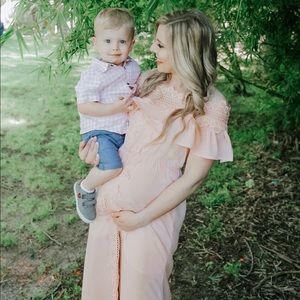 Filly boo lookalike blush maxi dress. Size small (non-maternity but stretchy)